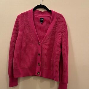 GAP Women's Vibrant Pink Cardigan